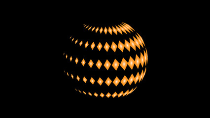 Abstract dotted sphere. Sphere made with circle.