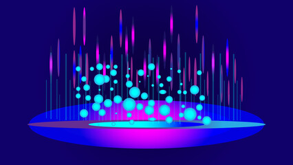 3d render of a glowing sign with lights