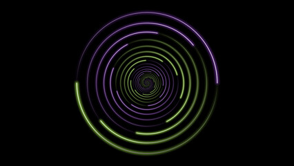 Abstract colorful circular line design. Glowing circular line on black. abstract colorful circle.