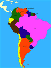South America Montessori Map, recommended use for Montessori class education