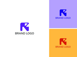 ILLUSTRATION ABSTRACT LETTER R LOGO SIMPLE MODERN DESIGN VECTOR