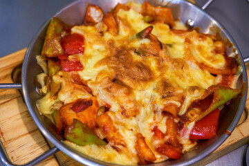 A Delicious Cheese Baked Vegetable Pot