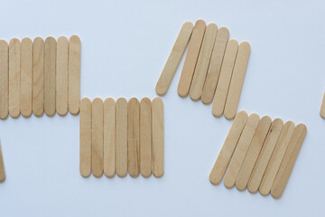 short wood sticks on paper