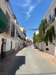 street in the old town of nerja in Spain 