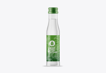 Clear Glass Bottle Mockup