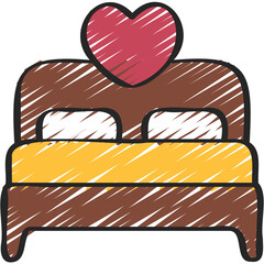 Honeymoon Bed Icon
