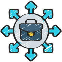 Outsourcing Work Icon