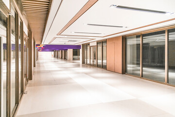 Empty modern interior corridor space