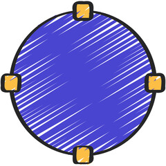 Circle Anchor Points Icon