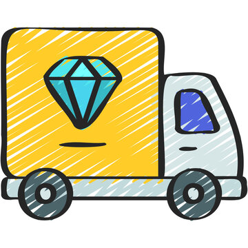 Diamond Delivery Lorry Icon