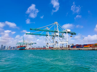 Many containers at Port Miami, one of the largest cargo port