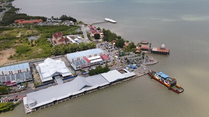 Fototapeta na wymiar Perlis, Malaysia – June 29, 2022: The Seaside Town of Kuala Perlis