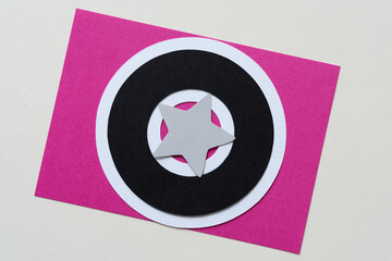 gray star on paper target