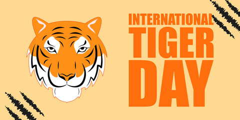 Vector illustration for International Tiger Day