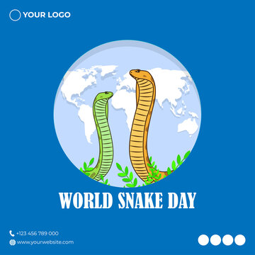 Vector illustration for World Snake Day