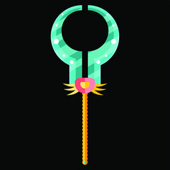 Abstract Flat Battleaxe Weapon War Logo Vector Design Style Icon Symbol Sign For Games