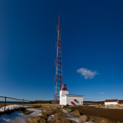 lighthouse with communication tower