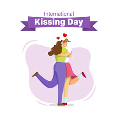Vector illustration for International Kissing Day