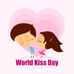 Vector illustration for International Kissing Day