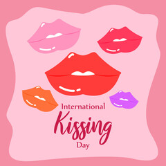 Vector illustration for International Kissing Day