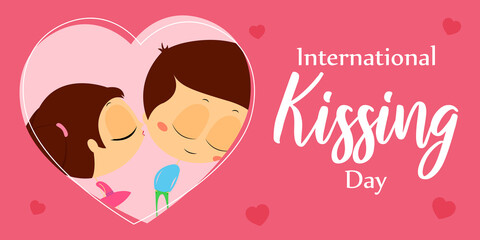 Vector illustration for International Kissing Day