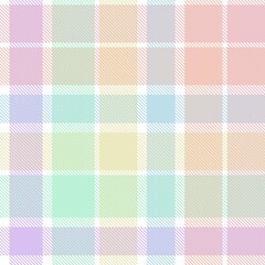 Rainbow Pastel Plaid textured Seamless Pattern