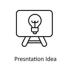 Presentation Idea vector filled outline Icon Design illustration on White background. EPS 10 File