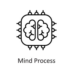 Mind Process vector filled outline Icon Design illustration on White background. EPS 10 File