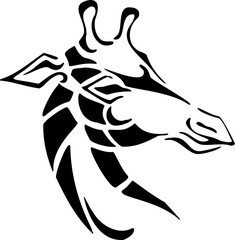 Giraffe - Wild Animals - Logo Animal Vector, Animal Silhouette Stencil