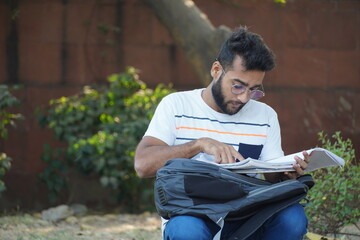 Fototapeta premium person reading a book