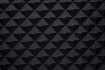 Acoustic soundproof foam wall background texture. Sound isolation material in studio