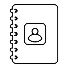 Id card icon vector on white background
