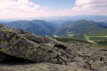 Fototapeta na wymiar View from Chopok: the third highest peak of the Low Tatra range, Slovakia.
