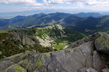 View from Chopok: the third highest peak of the Low Tatra range, Slovakia.