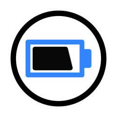 Mobile phone battery sign icon