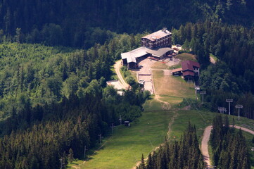 View from Chopok: the third highest peak of the Low Tatra range, Slovakia.
