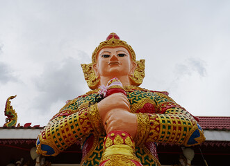 Big Giant Or Thai Thao Wessuwan Statue  in Phitsanulok Province,Thailand.