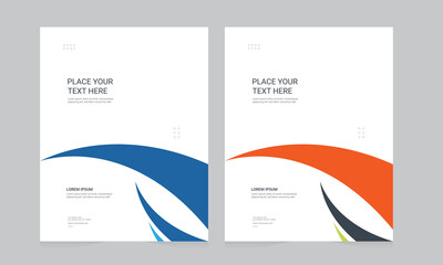 Cover design for annual report and business catalog, magazine, flyer or booklet. Brochure template layout. A4 cover vector EPS-10