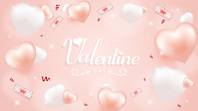 Valentine's Day design. With Heart shaped. Vector Illustration. Eps 10