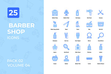 barbershop icons Collection. Set contains such Icons as hair, haircut, Saloon, Beauty saloon, and more.