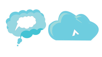 Modern Illustration of cloud icon Free Vector