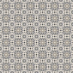 Seamless Dark Blue & Grey Damask Wallpaper Pattern