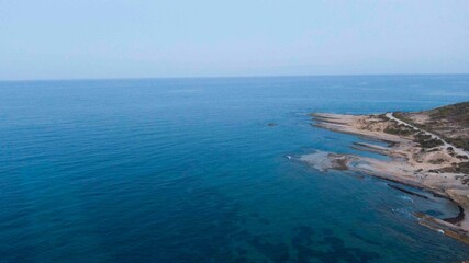 Hermosas vistas de drone del cabo de las huertas Alicante, Spain