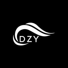 DZY letter logo. DZY best black ground vector image. DZY letter logo design for entrepreneur and business.
