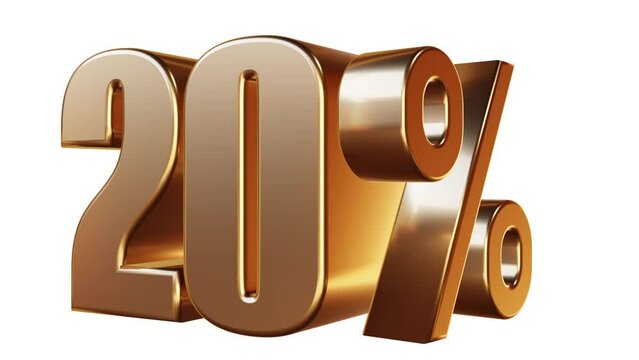 Number 20 and percent symbol. Shopping and Discount concept