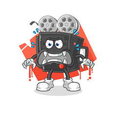 Fototapeta premium film camera monster vector. cartoon character