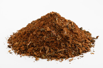 Heap of seasoning for barbecue isolated on a white background