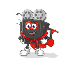 film camera heroes vector. cartoon character