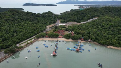 Fototapeta na wymiar Langkawi, Malaysia – June 24, 2022: The Landmarks, Beaches and Tourist Attractions of Langkawi