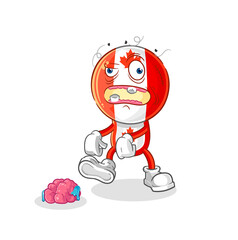 canada flag head zombie character.mascot vector